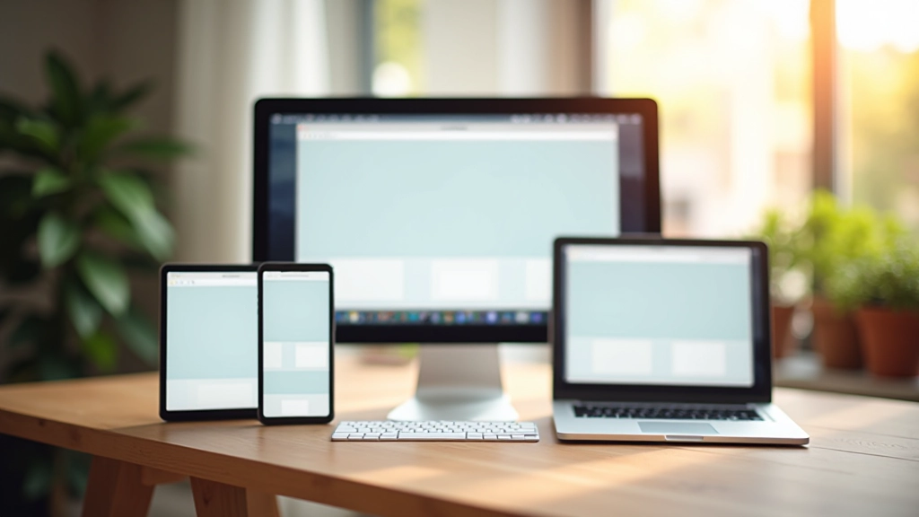 Responsieve design preview met mobiel-, tablet- en desktop-versies van dezelfde pagina